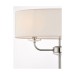 Picture of Endon Nixon Floor Lamp in Nickel with White Silk Shade 