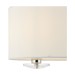 Picture of Endon Nixon 2 Light Table Lamp In Nickel With Crystal Glass And Vintage White Faux Silk Shade 