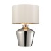 Picture of Endon Waldorf Chrome Glass Table Lamp with Ivory Silk Shade 