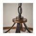 Picture of Endon Heston Ceiling Pendant Light in Matt Black and Rustc Bronze Finish 