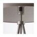 Picture of Endon Tri Grey One Light Floor Lamp In Matt Nickel Plate With Linen Mix Shade 