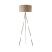 Picture of Endon Tri Grey One Light Floor Lamp In Matt Nickel Plate With Linen Mix Shade 
