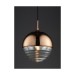 Picture of Endon Paloma 1 Light Ceiling Pendant In Copper And Clear Ribbed Glass 