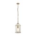Picture of Endon Lambeth 1 Light Ceiling Pendant In Antique Brass And Clear Glass 