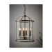 Picture of Endon Lambeth 4 Light Ceiling Pendant In Antique Brass And Clear Glass 