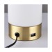 Picture of Endon Dara One Light USB Table Lamp In Brushed Brass And Matt Opal Duplex Glass 
