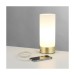 Picture of Endon Dara One Light USB Table Lamp In Brushed Brass And Matt Opal Duplex Glass 