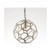 Picture of Endon Miele 1 Light Ceiling Pendant In Antique Brass Amd Clear Glass 