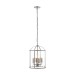 Picture of Endon Lambeth 4 Light Ceiling Pendant In Satin Nickel And Clear Glass 