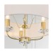 Picture of Endon Nixon 3 Light Ceiling In Brass With Crystal And Vintage White Faux Silk Shade 