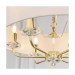 Picture of Endon Nixon 6 Light Ceiling Pendant In Brass With Crystal And Vintage white Faux Silk Shade 