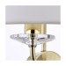 Picture of Endon Nixon 2 Light Wall In Brass WIth Crystal Glass And Vintage White Faux Silk Shade 
