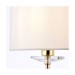Picture of Endon Nixon 2 Light Wall In Brass WIth Crystal Glass And Vintage White Faux Silk Shade 
