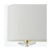 Picture of Endon Nixon 2 Light Table Lamp In Brass With Crystal Glass And Vintage White Faux Silk Shade 