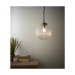 Picture of Endon Brydon 1 Light Ceiling Pendant In Clear Ribbed Glass And Antique Brass Diameter: 250mm 