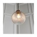Picture of Endon Brydon 1 Light Ceiling Pendant In Clear Ribbed Glass And Antique Brass Diameter: 250mm 