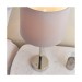 Picture of Endon Syon One Light USB Table Lamp In Bright Nickel With Faux Silk Shade 