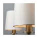 Picture of Endon Ortona Three Light Ceiling Pendant In Matt Antique Brass And White Faux Silk Shade 