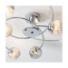 Picture of Endon Aerith Six Light Semi Flush Ceiling In Chrome Plate And Smokey Mirror Glass Shades 