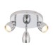 Picture of Endon Porto Three Light Round Ceiling Spotlight In Chrome Plate And Clear Glass 