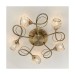 Picture of Endon Aherne Five Light Semi Flush Ceiling In Antique Brass Plate With Clear Bead Shades 