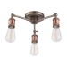 Picture of Endon Hal 3 Light Semi Flush Ceiling In Aged Pewter And Copper Plate 