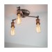 Picture of Endon Hal 3 Light Semi Flush Ceiling In Aged Pewter And Copper Plate 