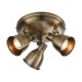 Picture of Endon Westbury 3 Light Ceiling Spotlight In Antique Brass Plate 