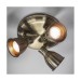 Picture of Endon Westbury 3 Light Ceiling Spotlight In Antique Brass Plate 