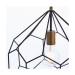 Picture of Endon Deco 1 Light Ceiling Pendant In Black And Satin Gold 