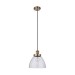 Picture of Endon Hansen 1 Light Ceiling Pendant In Antique Brass Plate And Clear Glass 