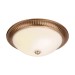 Picture of Endon Flush Light In Antique Brass With Opal Glass 