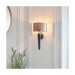 Picture of Endon Walnut Wood / Silver Plate Wall Light With Shade 