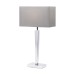 Picture of Endon Light Chrome Base Table Lamp With Fabric Shade 