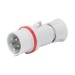 Picture of Gewiss GW60008H IEC 309 HP High Performance Plug 3P+E 6h IP44 Screw Wiring 16A 400V 50/60Hz Red Halogen Free Plastic 
