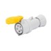 Picture of Gewiss IEC 309 HP High Performance Connector 2P+E 4h IP44 Screw Wiring 16A 110V 50/60Hz Yellow Halogen Free Plastic 