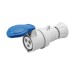 Picture of Gewiss 32A 2P+E 230V Industrial IP44 Connector Blue 