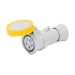 Picture of Gewiss IEC 309 HP High Performance Connector 2P+E 4h IP66/IP67/IP68/IP69 Screw Wiring 16A 110V 50/60Hz Yellow Halogen Free Plastic 