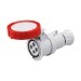 Picture of Gewiss IEC 309 HP High Performance Connector 3P+E 6h IP66/IP67/IP68/IP69 Screw Wiring 16A 400V 50/60Hz Red Halogen Free Plastic 