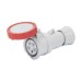 Picture of Gewiss IEC 309 HP High Performance Connector 3P+N+E 6h IP66/IP67/IP68/IP69 Screw Wiring 32A 400V 50/60Hz Red Halogen Free Plastic 