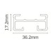 Picture of JCC Mainline Mains IP20 510mm Track Section Black 