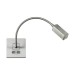 Picture of Knightsbridge 2W LED Reading Screwless Light Brushed Chrome c/w Dual USB A+A 