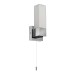 Picture of Saxby Square E14 Bathroom Wall Light IP44 Chrome/Opal Glass 