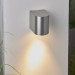 Picture of Saxby Doron GU10 Single Wall Light IP44 Brushed Stainless Steel Dimmable 