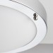 Picture of Saxby Portico 300mm LED Flush Ceiling Light 4000K IP44 Chrome/Frosted Glass 