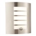 Picture of Saxby Bianco 7W LED Wall Lantern 3000K IP44 PIR Sensor Brushed Stainless Steel 
