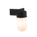 Picture of Saxby Ware E27 Corner Wall Light IP44 Black/Glass 