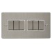 Picture of Click Define FPSS416WH 10AX 6 Gang 2 Way Plate Switch Stainless Steel 