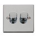 Picture of Click Deco VPCH152 2 Gang 2W 400Va Dimmer Switch Chrome 