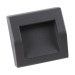 Picture of Searchlight Ankle Square Recessed Outdoor Wall Light With Curved Front In Grey-Length: 90mm 